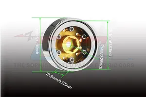 GPM 1.0" Gold Aluminium Beadlock Rims 4Pcs image 79756