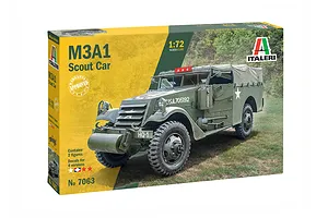 Italeri 1/72 M3A1 Scout Car Scaled Plastic Model Kit image 79836