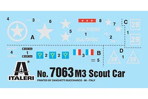 Italeri 1/72 M3A1 Scout Car Scaled Plastic Model Kit image 79838