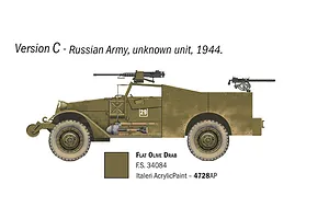 Italeri 1/72 M3A1 Scout Car Scaled Plastic Model Kit image 79841