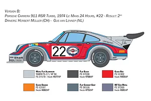 Italeri 1/24 Porsche Carrera RSR Turbo Easy Kit Scaled Plastic Model Kit image 79851