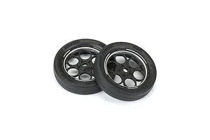 Pro-Line 1.4" Front Runner Drag Tyres on Black Showtime Rims - Glued Wheels 2Pcs image 79941