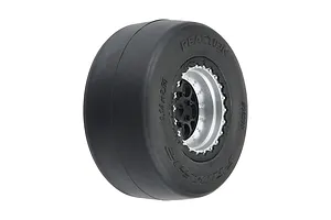 Pro-Line 1.4" Reaction Rear Drag Tyres on Black Showtime + Rims - Glued Wheels 2Pcs image 79946