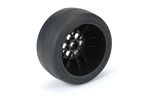 Pro-Line 1.4" Reaction Rear Drag Tyres on Black Showtime + Rims - Glued Wheels 2Pcs image 79949