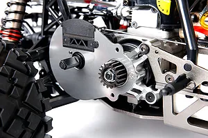 Rovan Silver Aluminium Super Heavy Duty Clutch Bell, Spur Gear Plate & Clutch Brace Kit image 80384