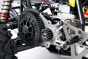 Rovan Silver Aluminium Super Heavy Duty Clutch Bell, Spur Gear Plate & Clutch Brace Kit image 80385