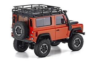 Kyosho Mini-Z Land Rover Defender 90 RC Rock Crawler Electric 4WD RTR - Phoenix Orange / Santorini image 80410