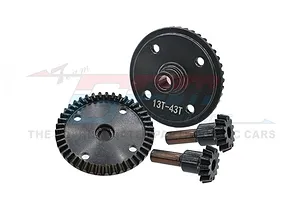GPM Front &amp; Rear Hardened Steel 42T/13T Differential Gear Set