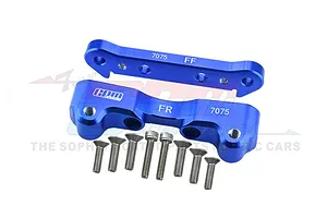 GPM Blue Aluminium Front Suspension Arm Hinge Pin Retainer Set image 80414