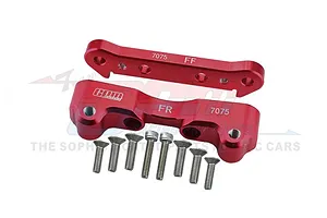 GPM Red Aluminium Front Suspension Arm Hinge Pin Retainer Set image 80416
