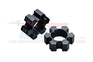 GPM Black Aluminium 24mm Wheel Hexes 2Pcs image 80436