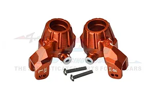 GPM Orange Aluminium Front Steering Hubs 2Pcs