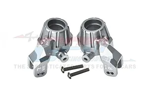 GPM Silver Aluminium Front Steering Hubs 2Pcs