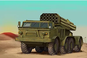 Trumpeter 1/72 Russian 9P140 TEL of 9K57 Uragan MLRS Plastic Model Kit image 80687