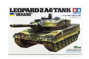 Tamiya 1/35 Leopard 2 A6 Tank "Ukraine" Scaled Plastic Model Kit image 80841