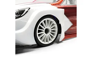 Yeah Racing 2.1" S01 Zero-Max Touring Tyres on White Rims - Complete Wheel Set 4Pcs image 81009