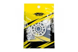Yeah Racing 94T 64dp Delrin spur gear sealed in branded yellow and black plastic retail packaging.