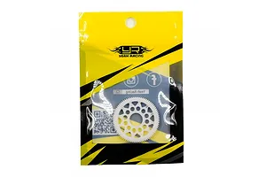 Yeah Racing 82T 64dp spur gear inside its original yellow and black retail packaging.