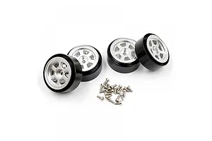 Yeah Racing 1.9" Silver Aluminium 6 Spoke Beadlock Rims 4Pcs image 81123