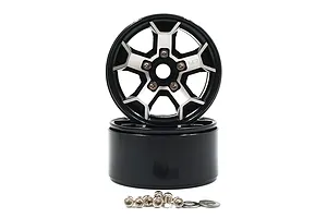 Yeah Racing 1.9" Silver Aluminium 5 Spoke Beadlock Rims 2Pcs image 81129