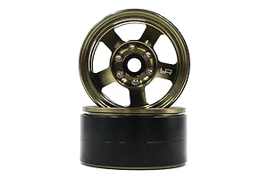 Yeah Racing Gold Aluminium 1.9" 5 Spoke Beadlock Rims image 81130