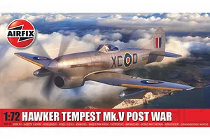 Airfix 1/72 Hawker Tempest Mk.V Post War Fighter Scaled Plastic Model Kit