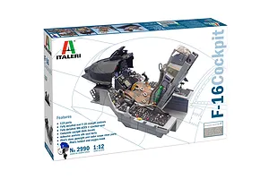 Italeri 1/12 F-16 Cockpit Scaled Plastic Model Kit image 81417