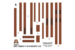 Italeri 1/12 F-16 Cockpit Scaled Plastic Model Kit image 81428