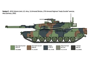 Italeri 1/35 M1 A1 Abrams Tank Scaled Plastic Model Kit with Australian Decals image 81456