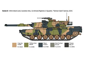 Italeri 1/35 M1 A1 Abrams Tank Scaled Plastic Model Kit with Australian Decals image 81457