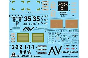 Italeri 1/35 M1 A1 Abrams Tank Scaled Plastic Model Kit with Australian Decals image 81458