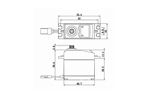 Savox SC-0252MG-Plus Standard 10.5kg 6V Metal Geared Servo image 81486