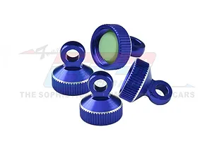 GPM Blue Aluminium Shock Caps 4Pcs