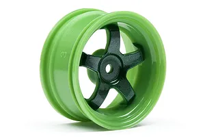HPI 1.9" (3mm Off-Set) Work Meister S1 Green Rims 2Pcs image 8175
