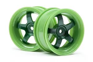 HPI 1.9" (3mm Off-Set) Work Meister S1 Green Rims 2Pcs image 8176