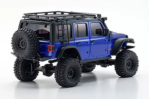 Kyosho Mini-Z Jeep Wrangler Unlimited Rubicon RC Rock Crawler 4WD RTR - Metallic Ocean Blue image 81864