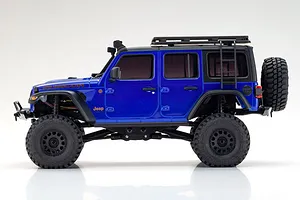 Kyosho Mini-Z Jeep Wrangler Unlimited Rubicon RC Rock Crawler 4WD RTR - Metallic Ocean Blue image 81865