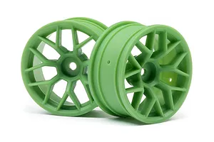 HPI 1.9" (6mm Off-Set) Mesh Green Rims 2Pcs image 8202