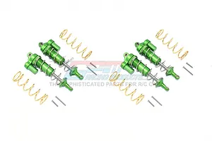 GPM Green Aluminium 125mm Front & Rear Adjustable Piggyback Shocks 4Pcs image 82228