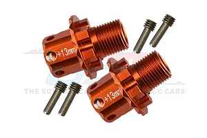 GPM Orange Aluminium 17mm (+13mm) Extended Wheel Hexes 2Pcs