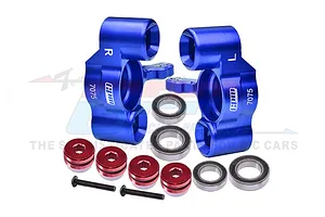 GPM Blue Aluminium Steering Hubs 2Pcs w/ Bearings