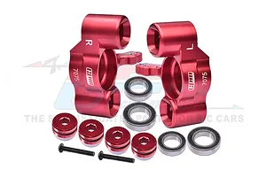 GPM Red Aluminium Steering Hubs 2Pcs w/ Bearings