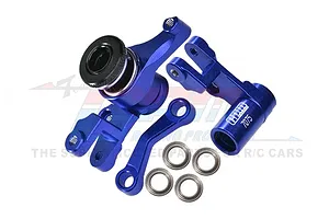 GPM Blue Aluminium Steering Bell Crank/Drag Link Assembly image 82354