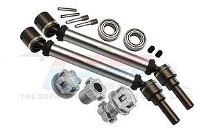 GPM Silver Aluminium CVD Driveshafts 2Pcs w/ Wheel Hexes & Locks image 82364