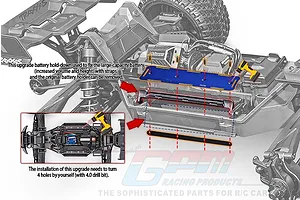 GPM Blue Aluminium Battery Hold-Down Set image 82372