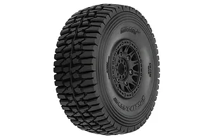 Pro-Line 2.4/3.3" Mirage TT Belted Tyres on Black Raid Rims - Glued Wheels 2Pcs image 82546