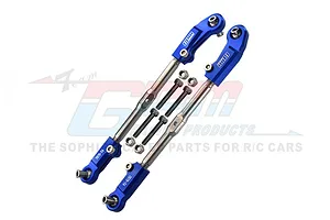 GPM Blue Aluminium & Stainless Steel Adjustable Front Steering Links 2Pcs image 82761