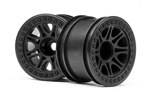 HPI 2.2" Split 8 Black Rims 2Pcs image 8279