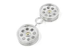 Tamiya 2.1" Wild One Front Metal Plated Rims 2Pcs image 83032