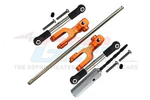 GPM Orange Aluminium Front Sway Bar Arm & Stainless Steel Sway Bar/Linkage Set image 83128